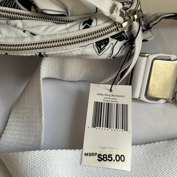 Vera Bradley Utility Sling Backpack-Twilight Garden - ❤️ NEW - Picture 10 of 12